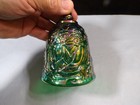 Fenton Green Carnival Glass Nativity Bell