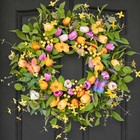 26 Inch Spring Summer Wreaths For Front Door  Extra Large Spring Door Wreath 