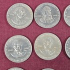 Vintage Shell Coin Game 1968 28  Different Coins President   States    Quotes