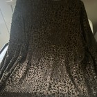 Chico s Travelers Leopard Print Glitter Knit Top Long Sleeve Scoop Neck 2