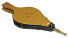 Vtg Wood   Leather Fireplace Bellows W brass Crest Made In Japan Collectible