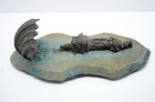 Holy Water Font Shell Velvet France Wall Sconce Religious Catholic Antique Vtg