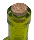 Green Glass Bottle Vase W Cork Vintage Style Apothecary Rustic Decor 9 5   