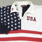 Vintage Canterbury Rugby Jersey Mens Xxl Team Usa 90s Stars Stripes Polo Shirt