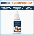 Lanosterol   Nac Dog cat Eye Drops - Cataracts  Dry Eyes  Tearing  Lubricating