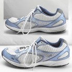 Ryka Dash 2 Blue white Leather fabric Lace-up Walking Training Shoes-women s 9 5