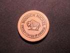 1977 Siren  Wisconsin Wooden Nickel Token - Fish Bowl Wood Nickel Coin Club Coin