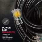 25ft Power Outdoor Extension Cord   Indoor - Waterproof Electric Drop Cord Cable