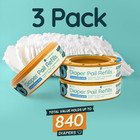 Diaper Pail Refill Bags 3 Pack   Compatible With Munchkin Step  Pail