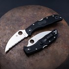 Spyderco Endela Lightweight Knife 3 4  Vg-10 Wharncliffe Blade Black Frn Handle
