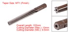 Mt1 Morse Taper Reamer H8 Alloy Tool Steel 6 Flute Straight Shank Finish Cutter