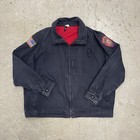 Blauer Jacket Mens Xl Blue Fire Department  Full Zip Canvas Patches Work Uniform