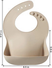 Set Of 3 Silicone Baby Bibs  Waterproof Soft Adjustable Bibs For Babies Toddlers