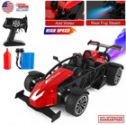 2 4ghz Rc Cars Remote Control Car Rear Fog Steam W  Led Kids Christmas Gift Us