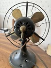 Rare 1920   s Antique Ge Whiz Desk Table Fan Brass Blades Not Working Nice 