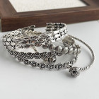 Solid 925 Sterling Silver Bracelet For Women   Vintage Handmade Simple Bangle