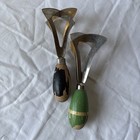 Ekco Kitchen Utensil Chopper Set Of 2  1920   s Mid Century Wood metal Vintage 