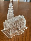 Vtg 1976 Bicentennial Independence Hall Glass Candy Bank Replica 1876 World Expo