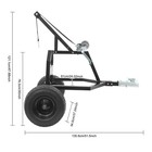 Atv Log Skidding Arch 1600lbs  2 Wheel  Log Holder For Wood Transport  Black