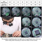 Magnifying Glasses With Led 10 Piece Set  2 5x 4x 6x 8x 10x 15x 20x 25x 