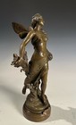 Antique Original Bronze Sculpture Of The Nymph Ondine Signed A gaudez 32cm -rare