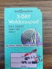 1985 -1996 Day Walt Disney World 3-day Worldpassport Ticket
