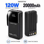 50000mah Portable Power Bank Pd Fast External Backup Battery Charger For Phone