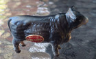 Vintage Miniature Bone China Cow Bull Cattle Figurine Japan