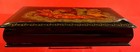 Vtg Russian Hand-painted Black   Red Lacquer Palekh Box 3 Horses 6 5x3x1 25   