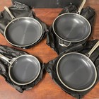 Hexclad Hybrid 7-piece Cookware Fry Pan Set 8     10     12    Inch W  Lids   12    Wok
