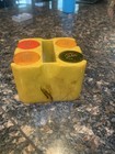 Catalin Butterscotch Swirl  Poker Chip Caddy   100 Hallmarked Chips