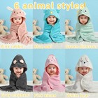 6 Pack Hooded Baby Towels - 32x32 In Ultra Soft Baby Bath Towels  Newborn Bab   