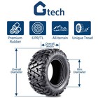 Set Of 2 25x10   12 Atv Utv All-terrain Off-road Tires 6pr Tubeless Mud Sand Qd518
