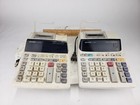 2x Sharp Vintage Electric Calculator - El-1801piii El-1801v