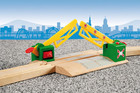 World 33750 - Magnetic Action Crossing   Interactive Wooden Toy Train Accessory 