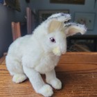 Hansa Realistic White Bunny Rabbit Hare 8  Plush Toy