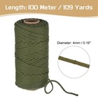Macrame Cord 4mm X 109 Yard  Cotton Rope Twisted  for Plant Hangers -army Green