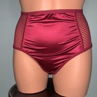 New Glossy Secret Stretch Satin Xl Hi Cut Bikini Brief Panties Silky   2nd Skin