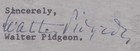 Walter Pidgeon - Typed Letter Signed 01 02 1977