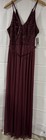 David   s Bridal Ds270019 Merlot Sequin Chiffon Bridesmaid Dress Size 8 Nwt