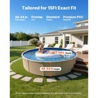 Uimoso 15ft Round Overlap Pool Liner 54in Wall Height Durable Vinyl With Boulder