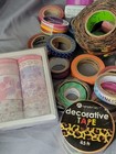 Decorative Craft Tape Lot  30  Rolls Washi Various Designs   Widths