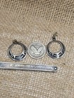 Vtg Hopi Sterling Shadow Box Hoop Earrings Signed Hopicrafts Artist Jhr 6 6g