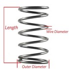 10pcs Wire Dia 0 3 0 4 0 5 Mm Od 2mm-10mm Small Springs Compression Spring Steel