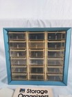 Vintage Akro Mils Small Parts Storage  Metal Organizer  Cabinet Bin - 18 Drawers