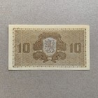 Finland 10 Markkaa Small Banknote P70 1939 Litt  D Finnish Currency B999
