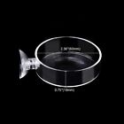 Aquarium Glass Feeder Shrimp Feeding Dish Round Clear Fish Tank Food Tray Con   