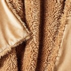 Threshold Studio Mcgee 60x50  Modern Faux Fur Sensory Throw Blanket  Tan