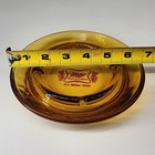 Vintage Marketing Ashtray Miller High Life Beer Amber Glass Usa - 6 5 Inches