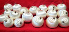 Lot Of Vintage White Satin Silk Christmas Tree Holiday Ornament  Qty 19  3    2 